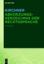 Kirchner ¿ Abkürzungsverzeichnis der Rechtssprache