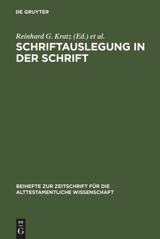 Schriftauslegung in der Schrift