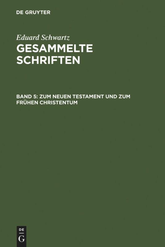 Zum Neuen Testament und zum Frühen Christentum