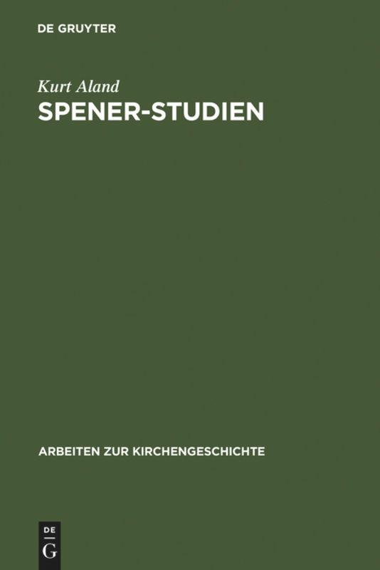 Spener-Studien