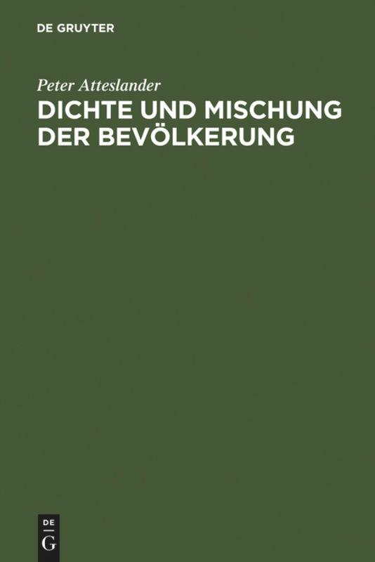 Dichte und Mischung der Bevölkerung