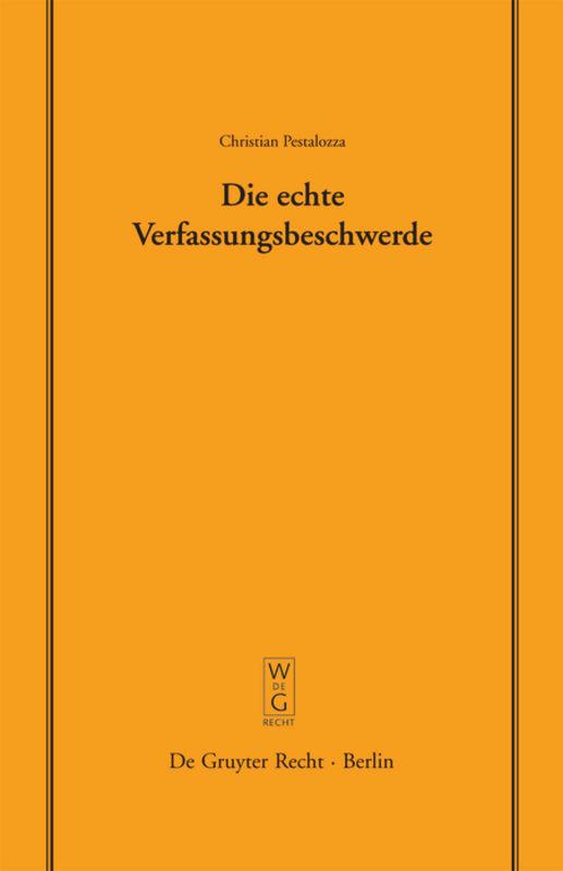 Die echte Verfassungsbeschwerde