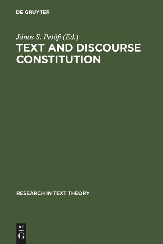 Text and Discourse Constitution