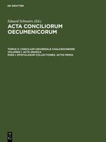 Epistularum collectiones. Actio prima