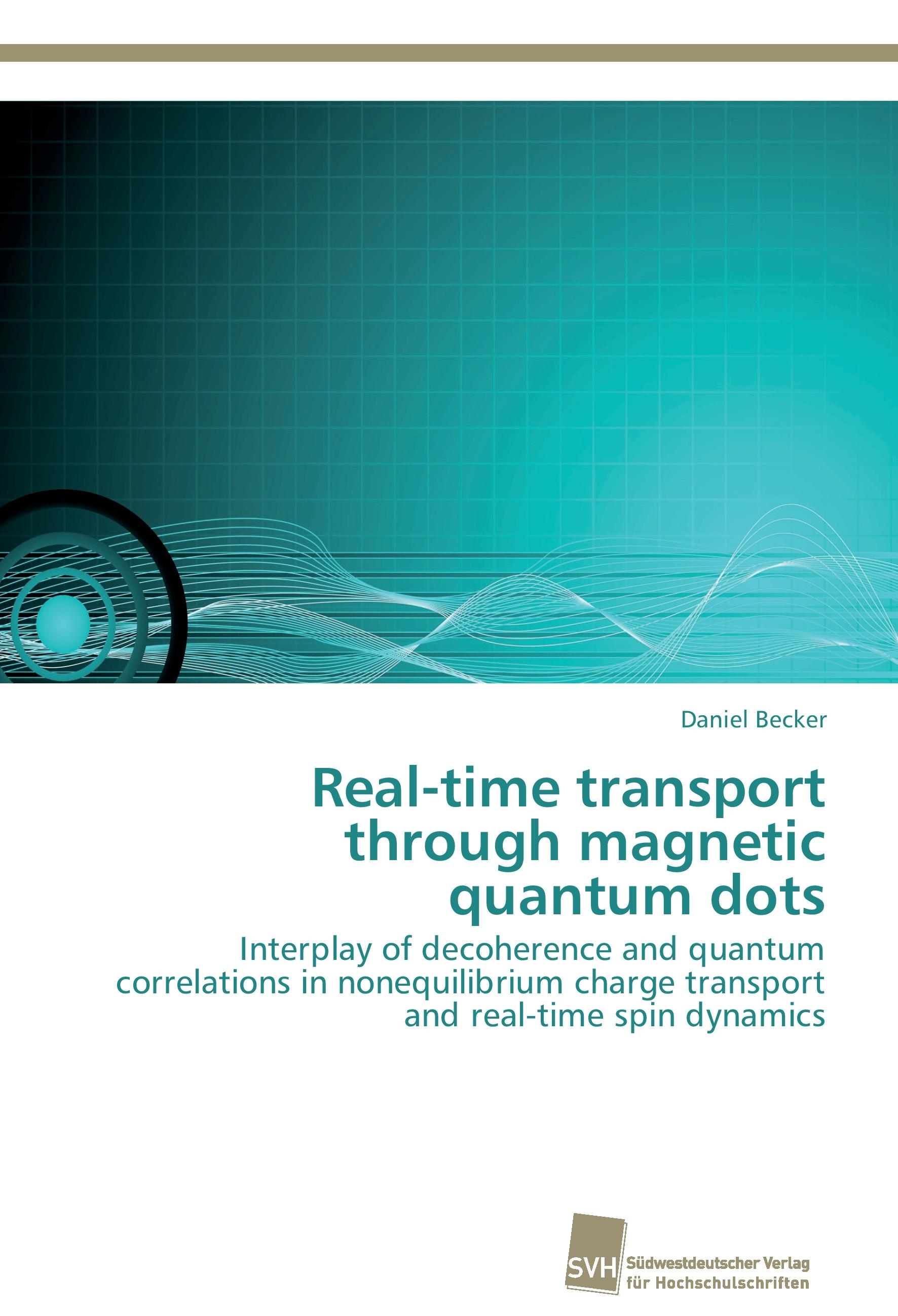 Real-time transport through magnetic quantum dots