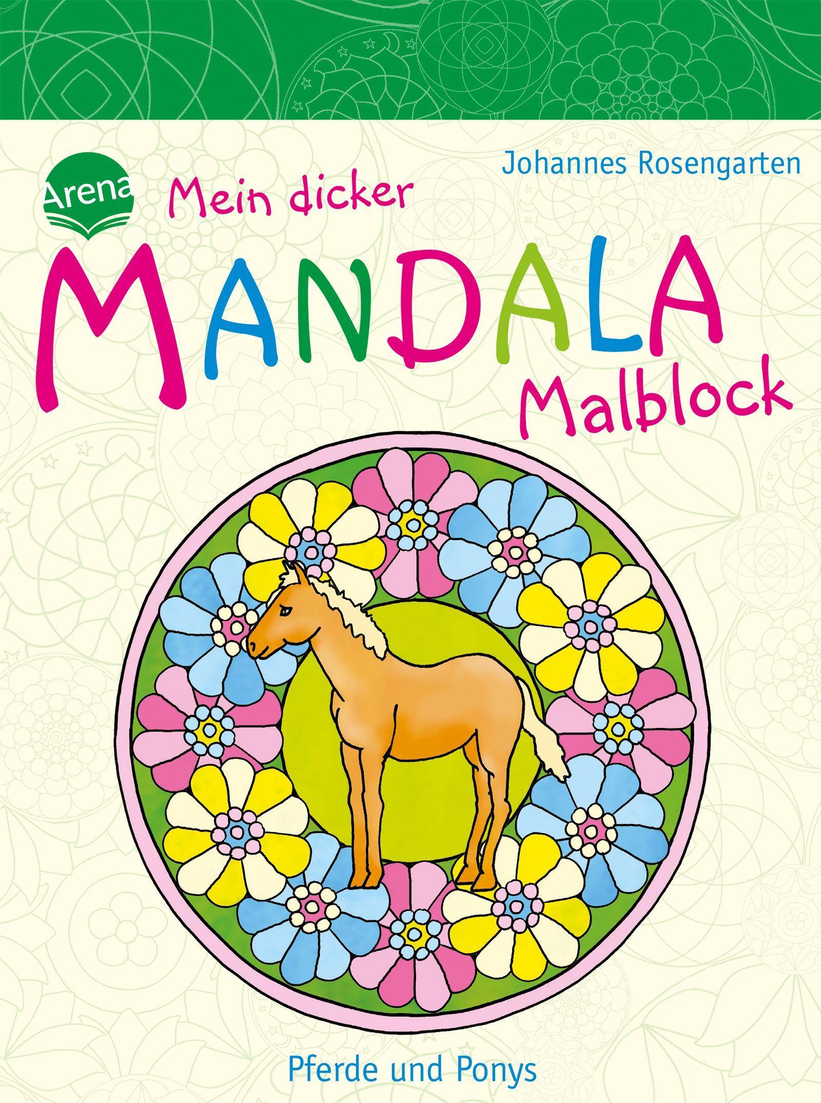 Mein dicker MANDALA Malblock: Pferde und Ponys