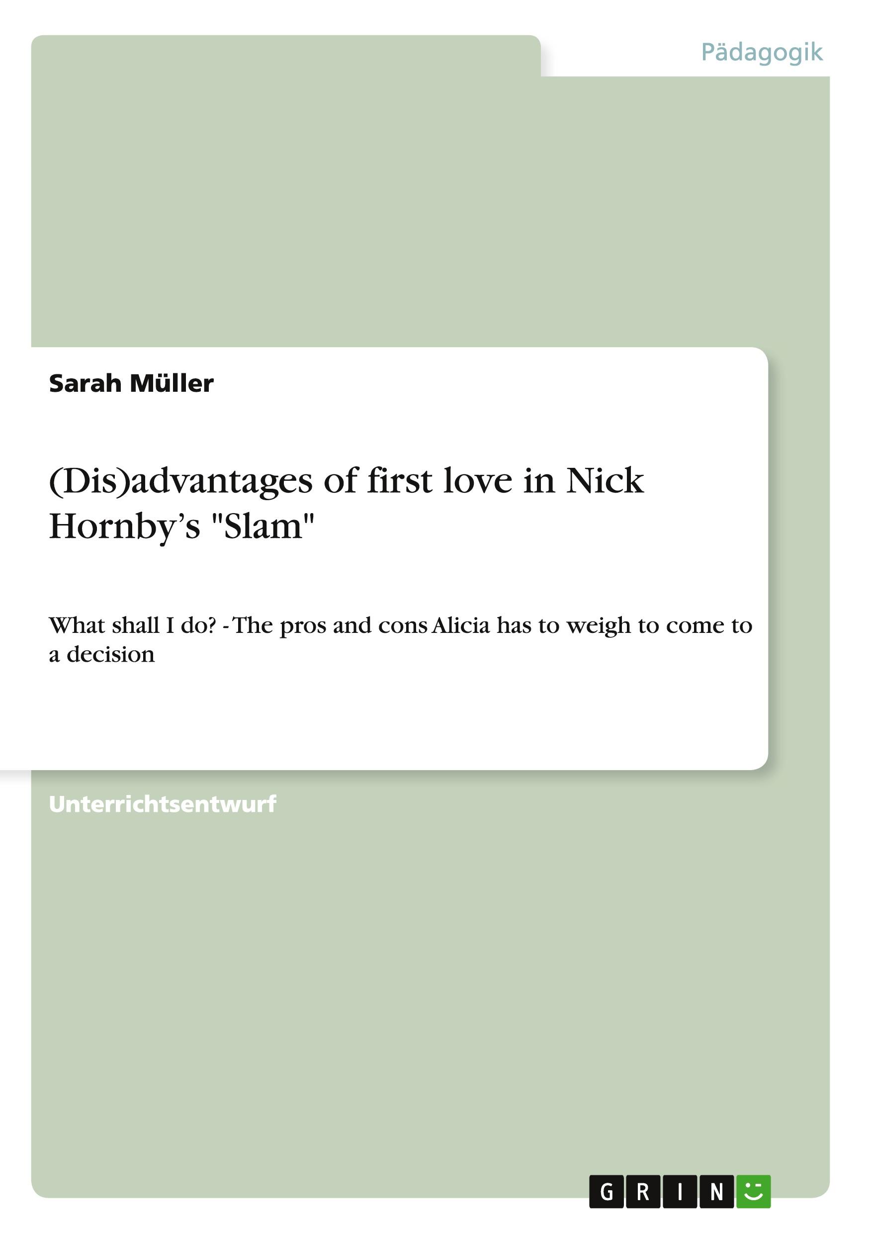 (Dis)advantages of first love in Nick Hornby¿s "Slam"