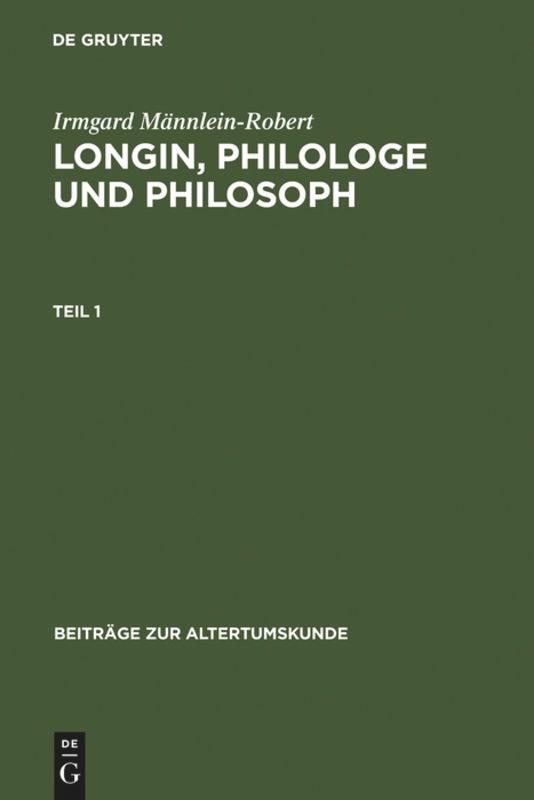 Longin, Philologe und Philosoph