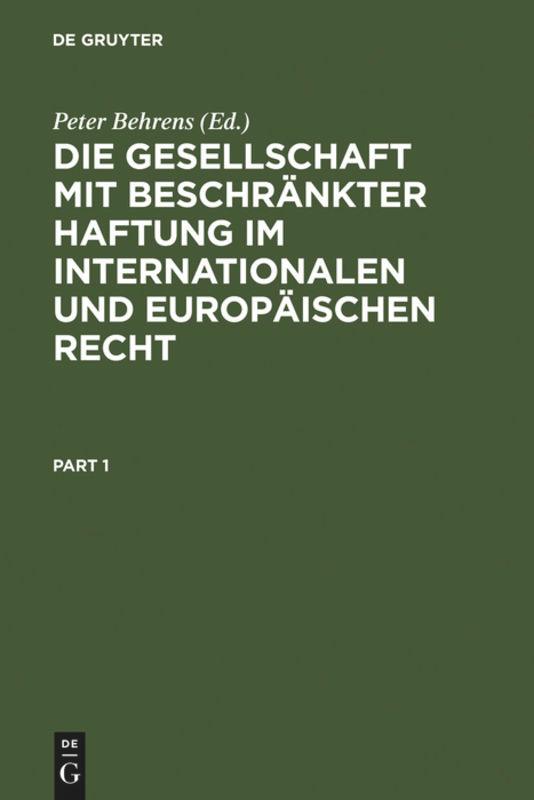 Die Gesellschaft mit beschränkter Haftung im internationalen und europäischen Recht