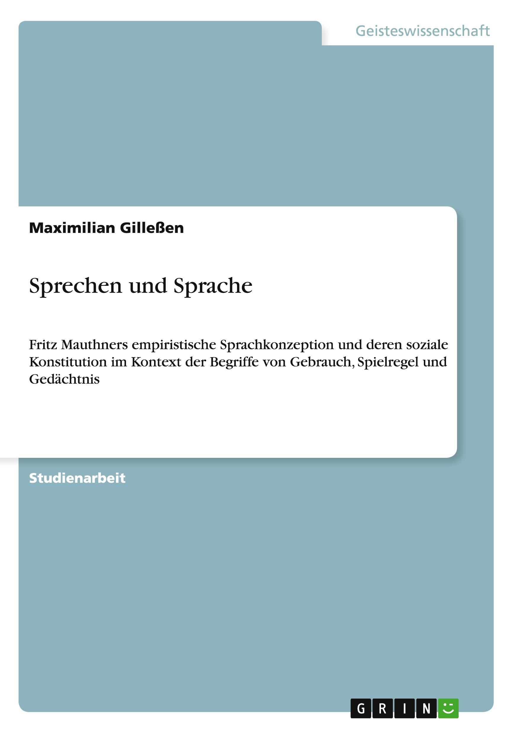 Sprechen und Sprache