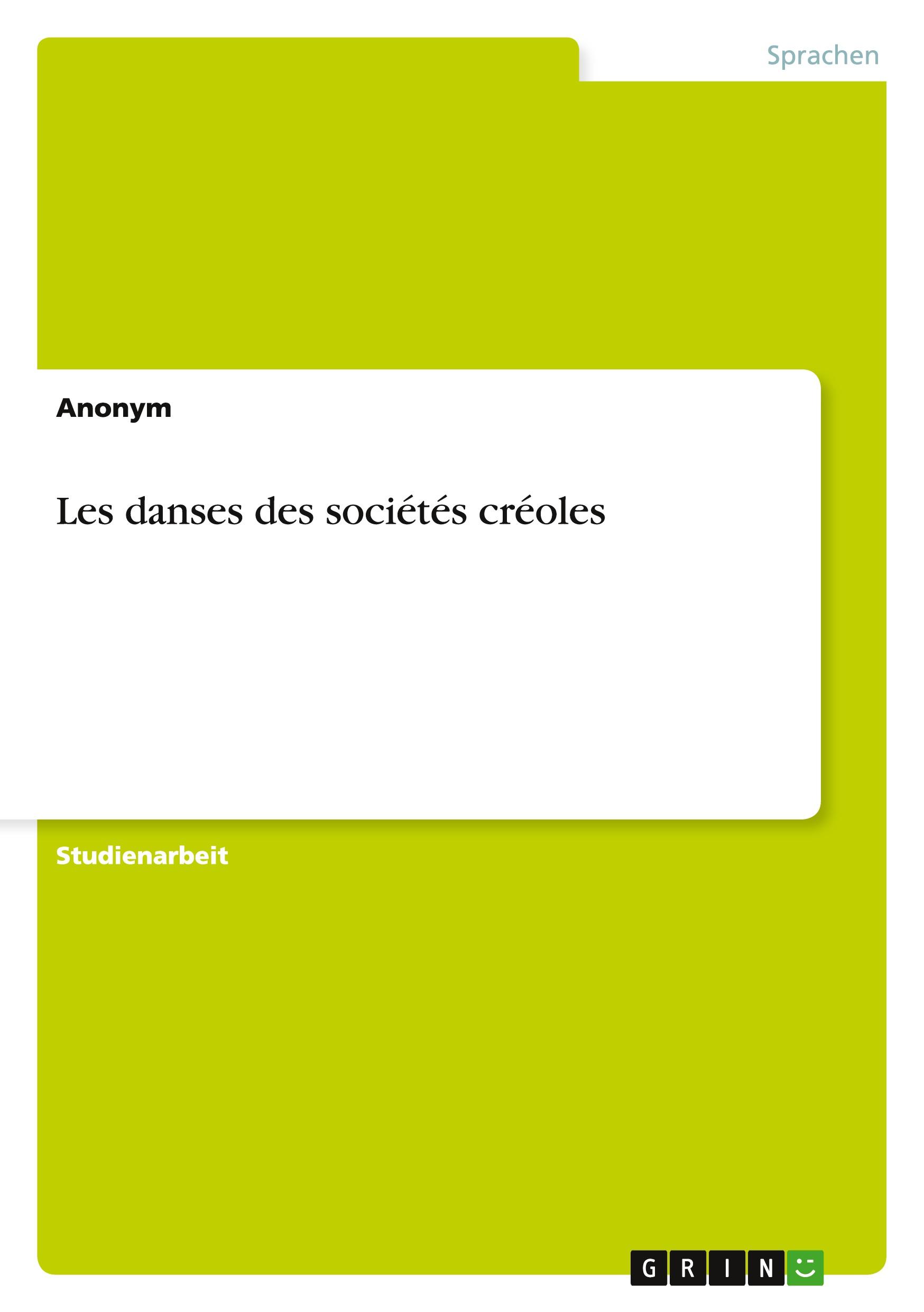 Les danses des sociétés créoles