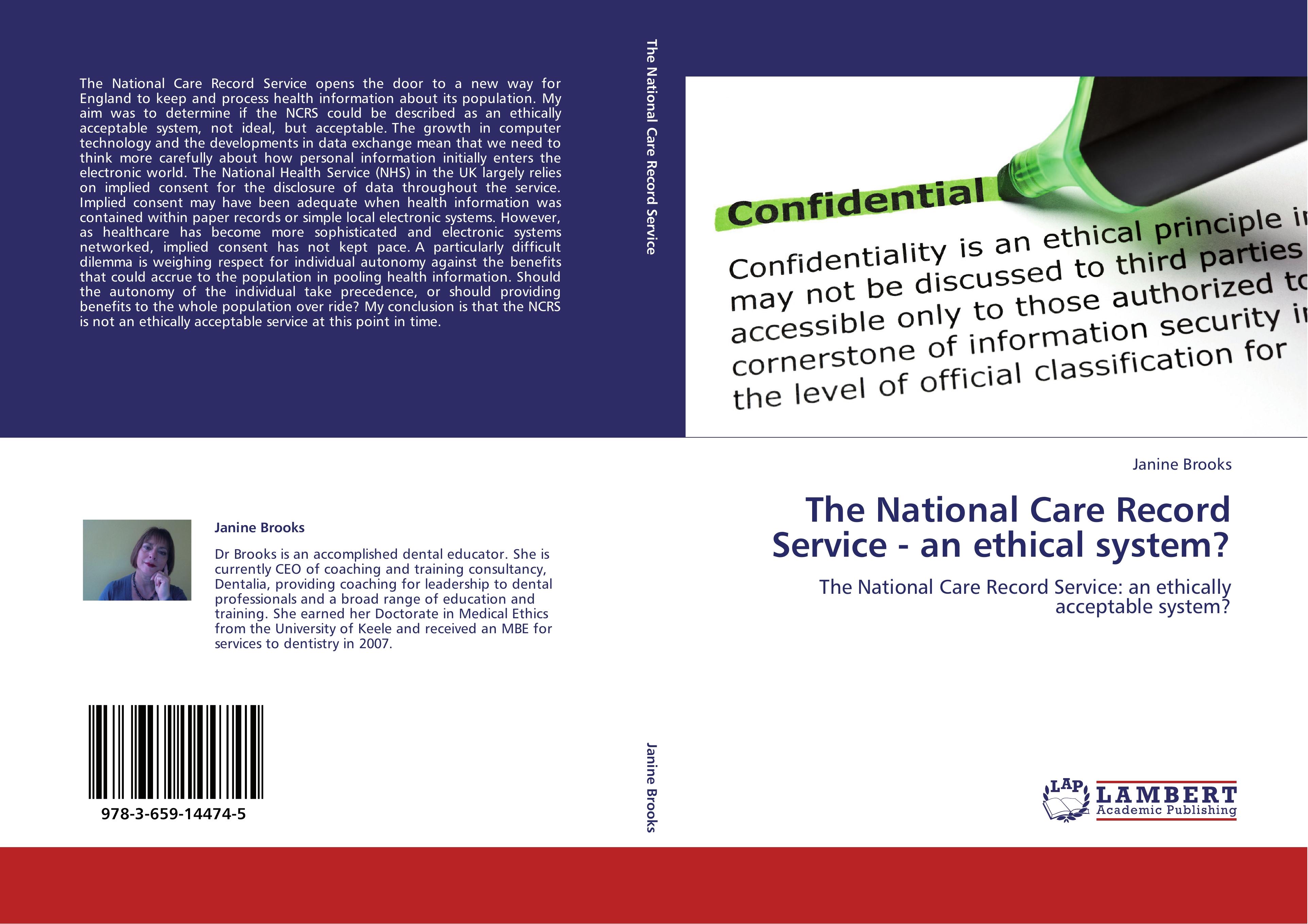 The National Care Record Service - an ethical system?