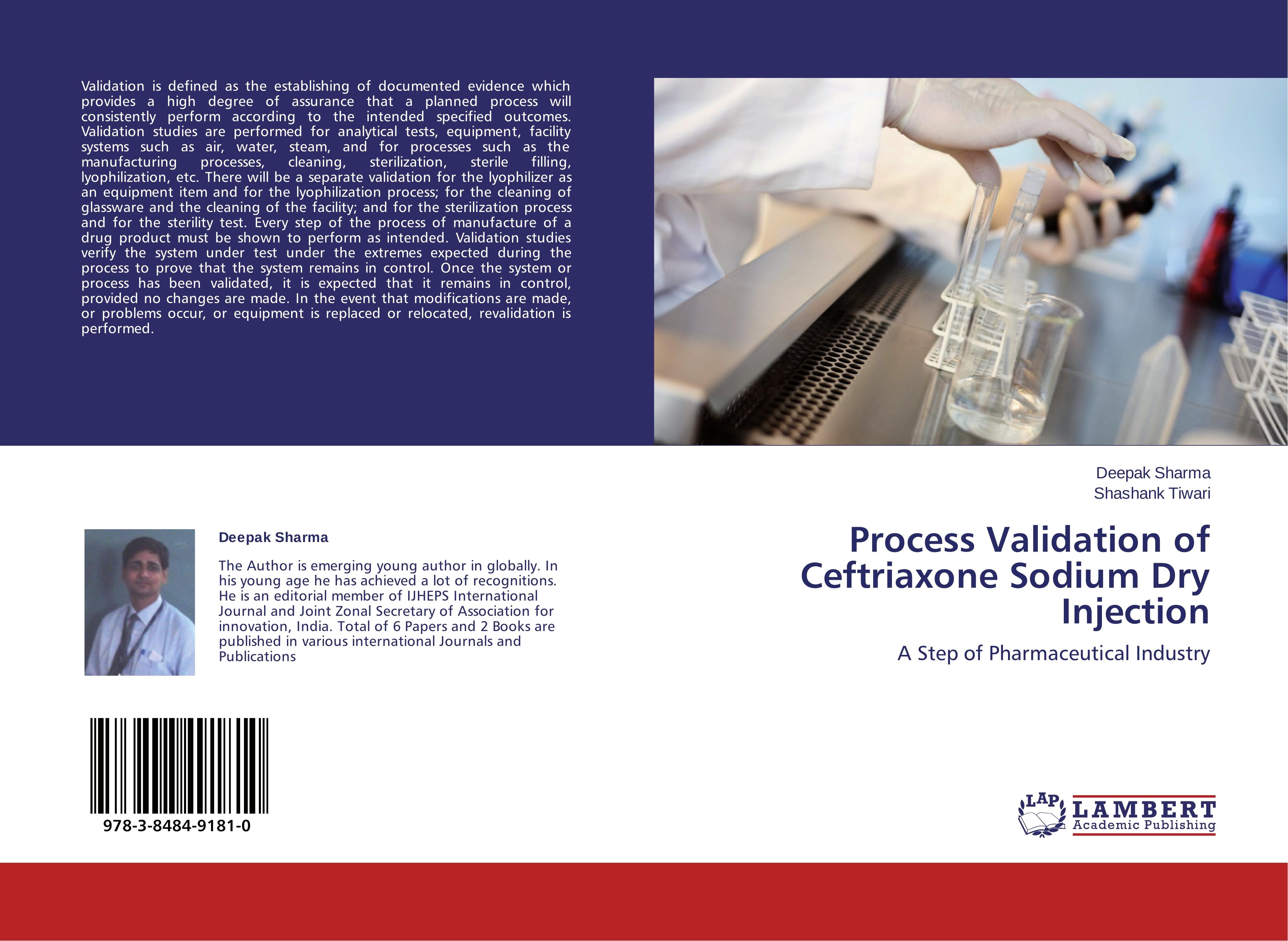 Process Validation of Ceftriaxone Sodium Dry Injection