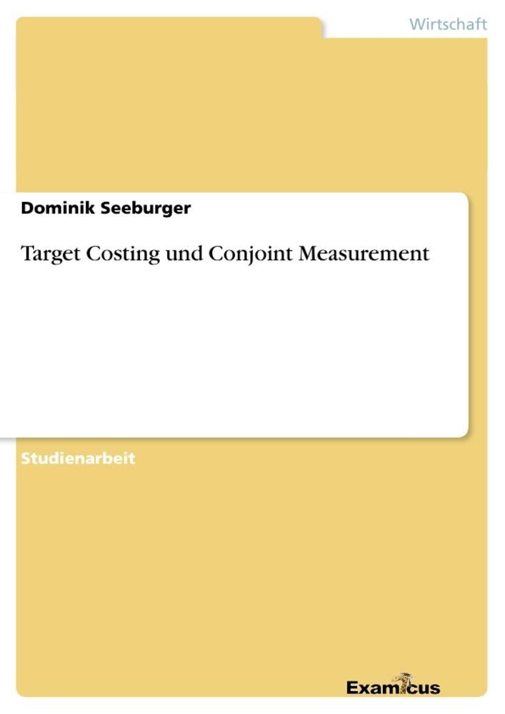 Target Costing und Conjoint Measurement