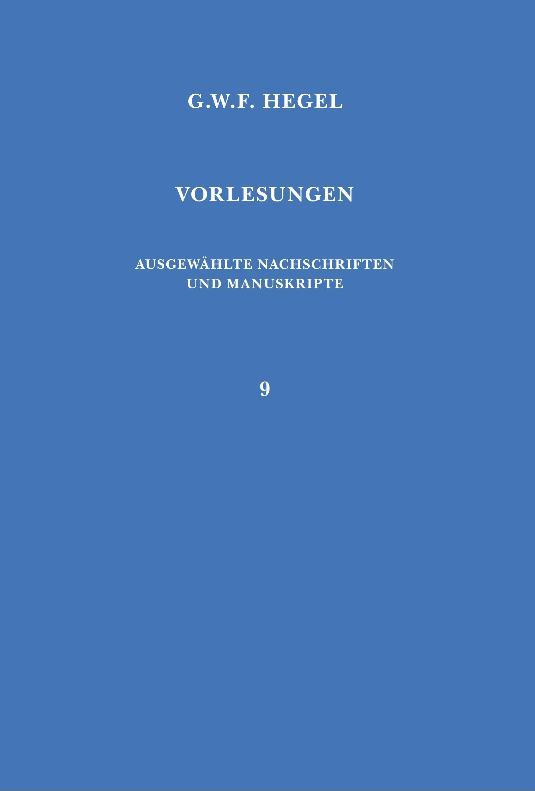 Vorlesungen. Ausgewählte Nachschriften und Manuskripte / Vorlesungen über die Geschichte der Philosophie