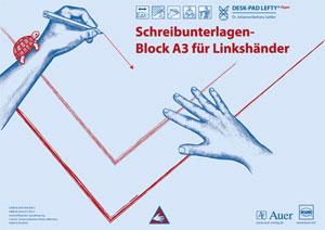 Schreibunterlagen-Block DESK-PAD LEFTY®, DIN A3, für Linkshänder