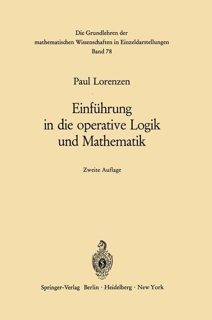 Einführung in die operative Logik und Mathematik