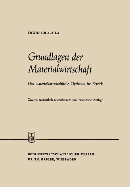 Grundlagen der Materialwirtschaft