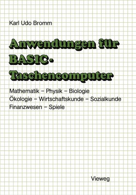 Anwendungen für BASIC-Taschencomputer