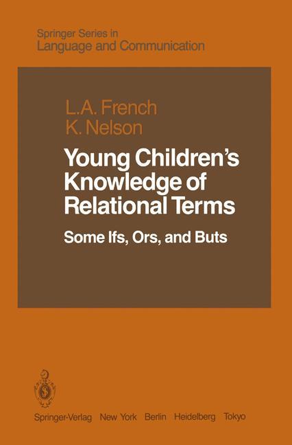 Young Children¿s Knowledge of Relational Terms