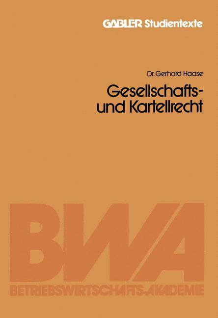 Gesellschafts- und Kartellrecht