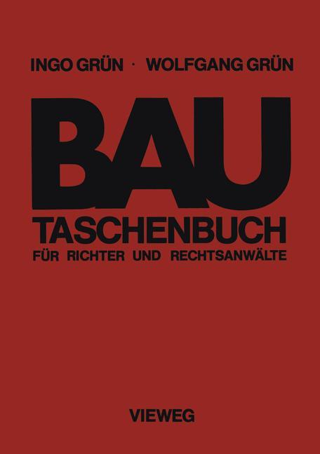 Bautaschenbuch für Richter und Rechtsanwälte