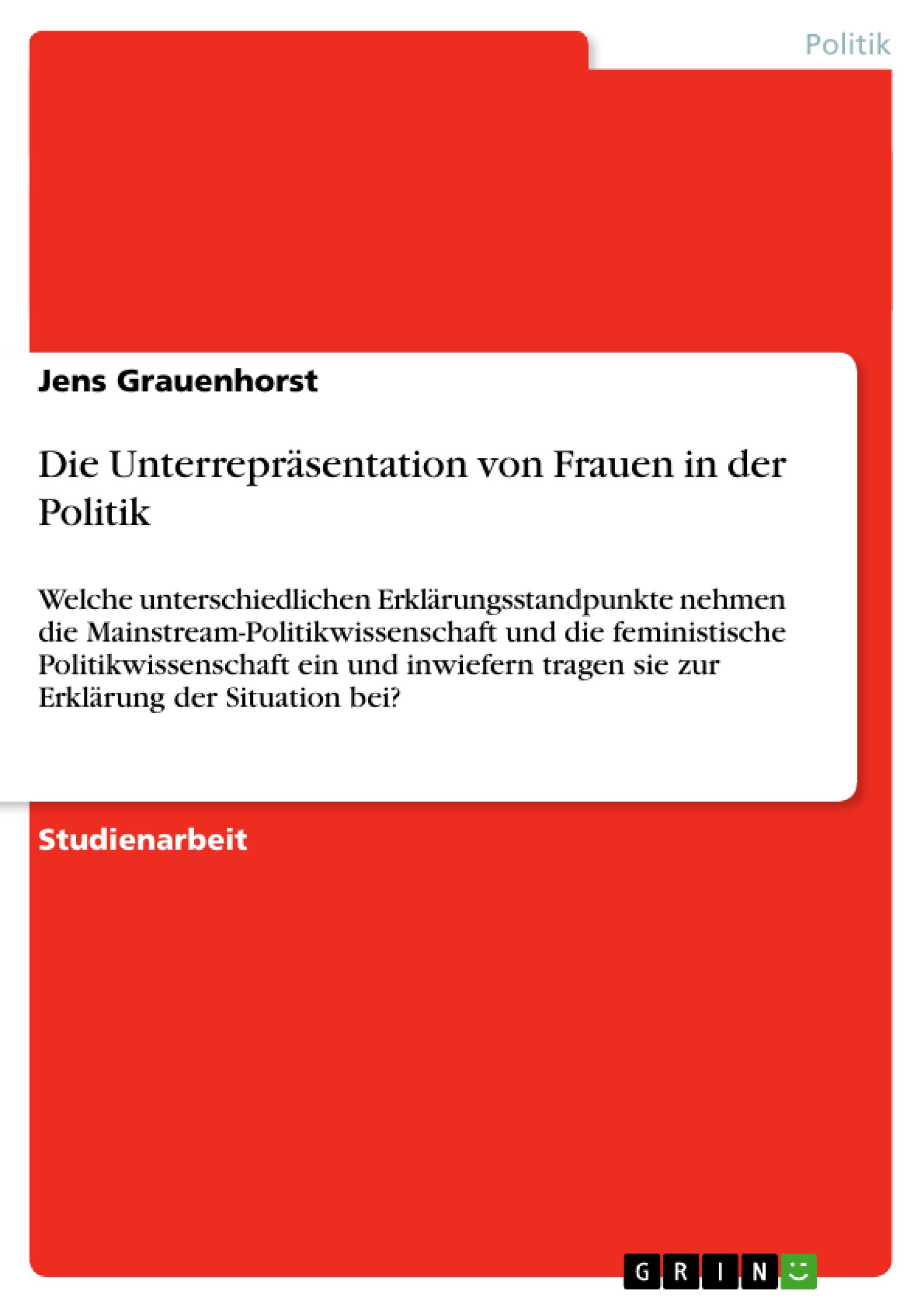 Die Unterrepräsentation von Frauen in der Politik