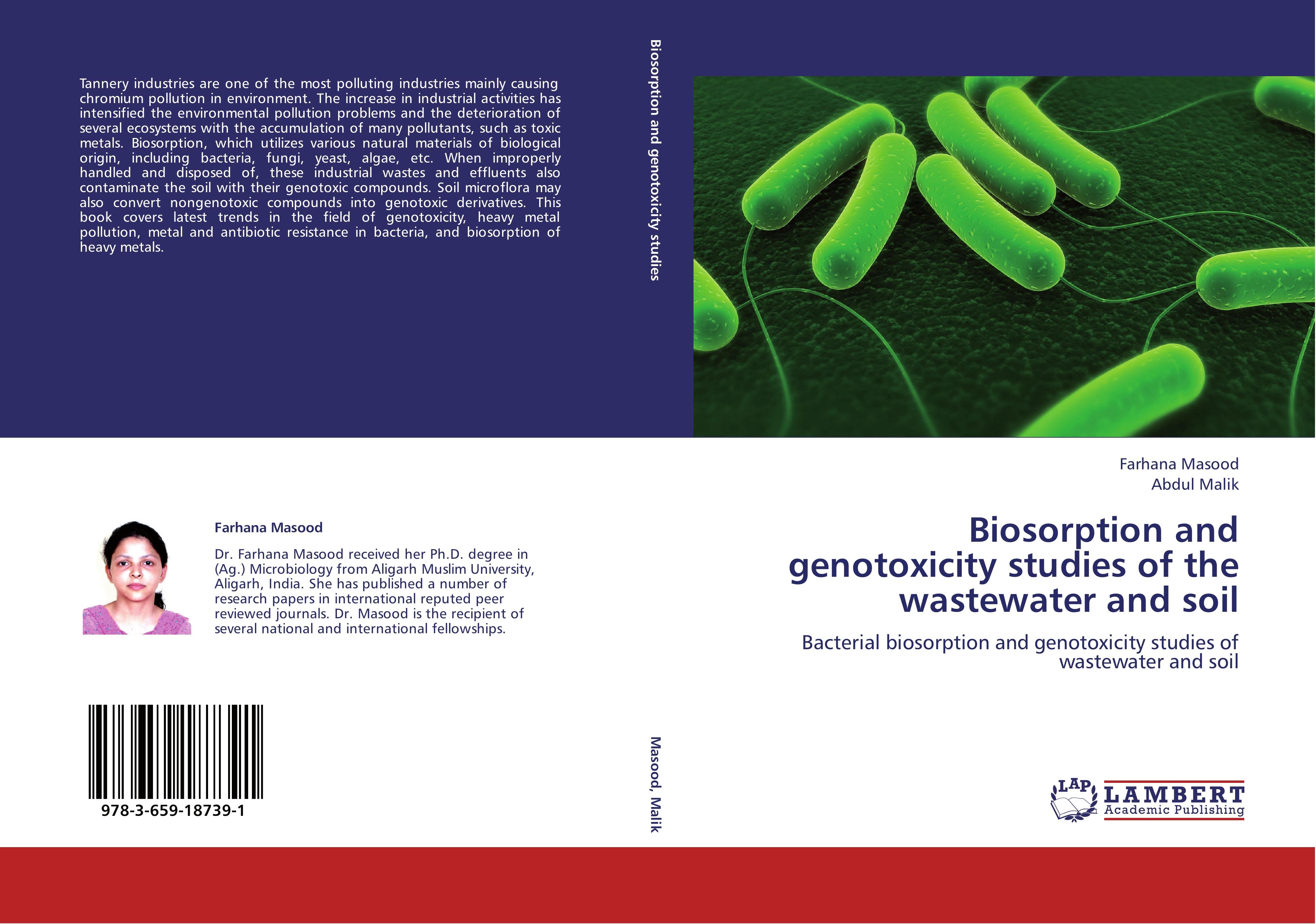 Biosorption and genotoxicity studies of the wastewater and soil