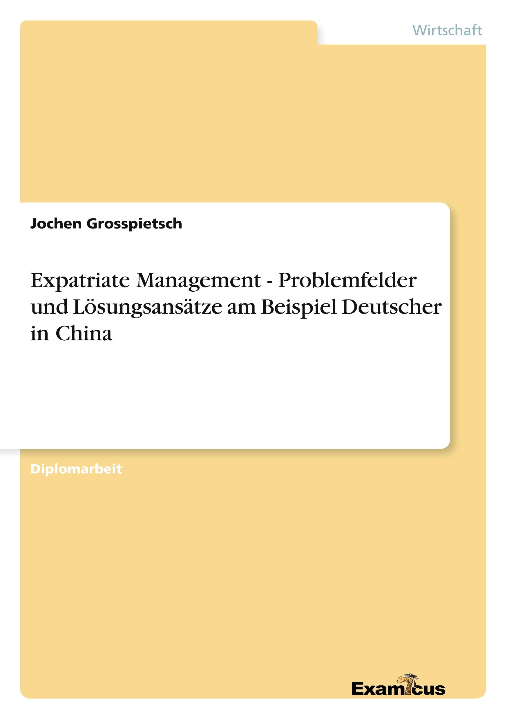 Expatriate Management - Problemfelder und Lösungsansätze am Beispiel Deutscher in China