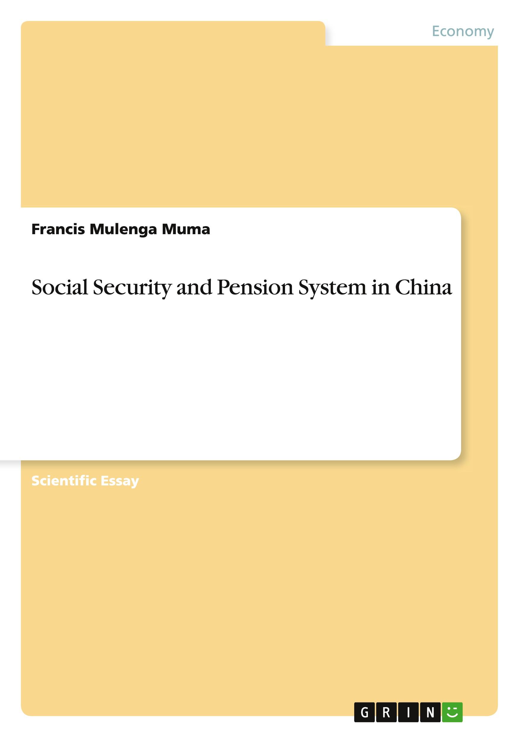 Social Security and Pension System in China