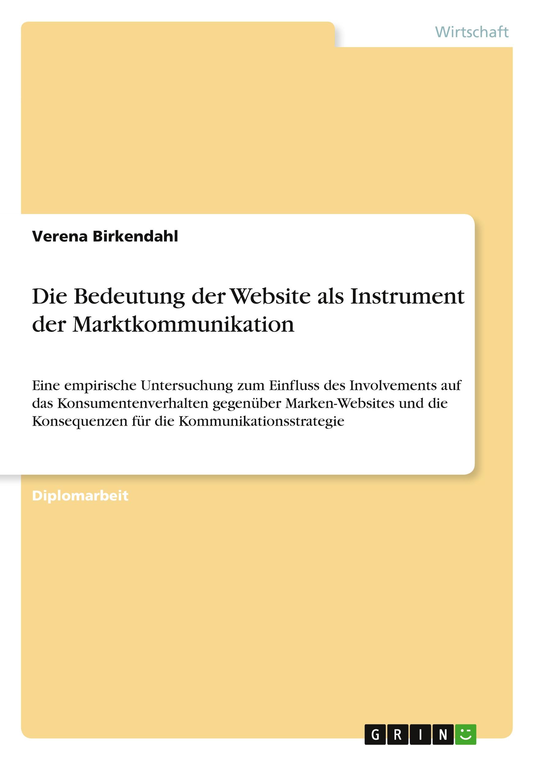 Die Bedeutung der Website als Instrument der Marktkommunikation