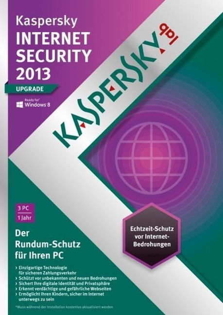 Kaspersky Internet Security 2013 3 Lizenzen Upgrade (DVD-Box). Für Windows XP/Vista/7/8