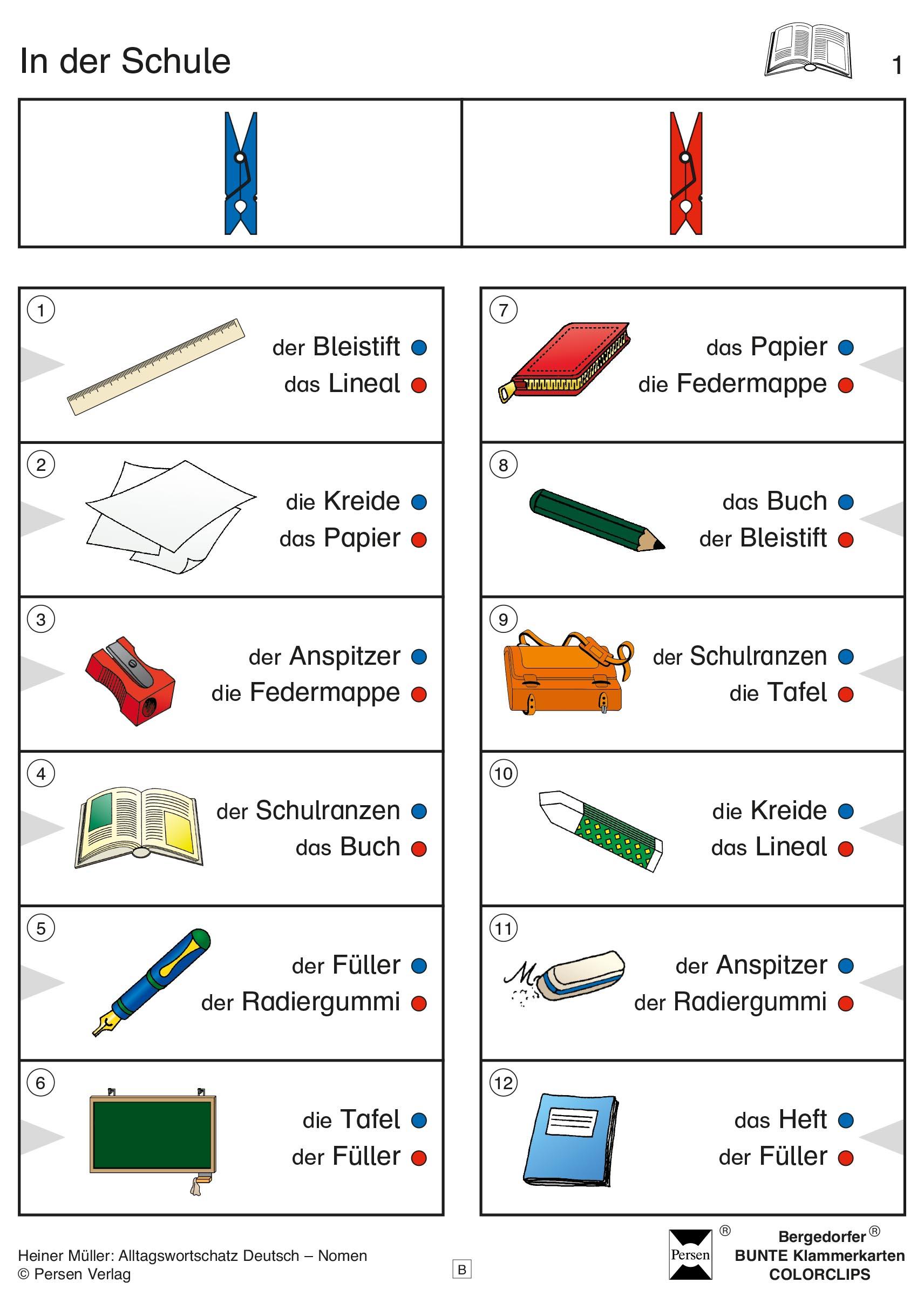 DaZ: Alltagswortschatz - Nomen