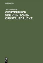 Wörterbuch der Klinischen Kunstausdrücke