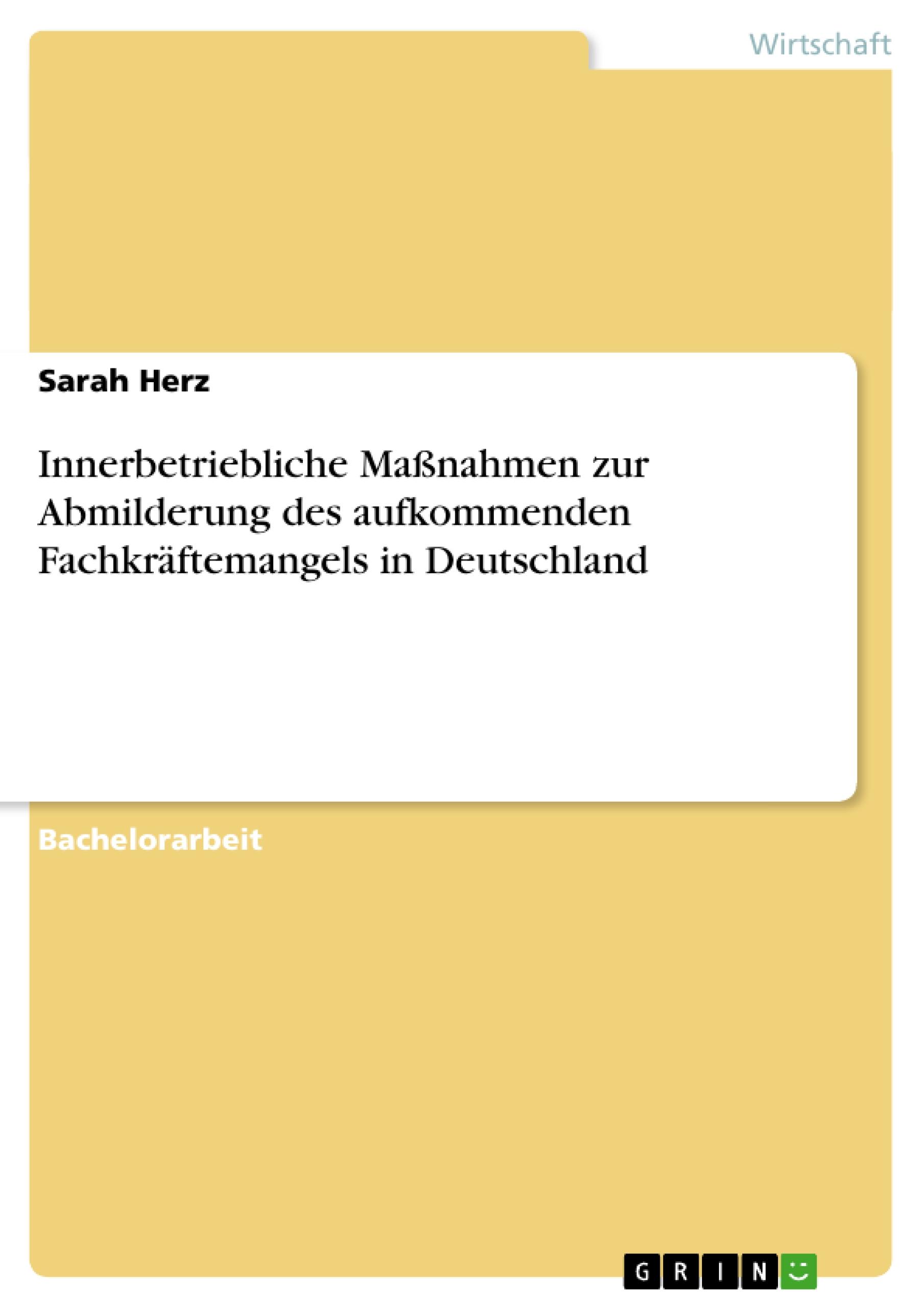 Innerbetriebliche Maßnahmen zur Abmilderung des aufkommenden Fachkräftemangels in Deutschland