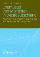 Ehemuster von Migranten in Westdeutschland