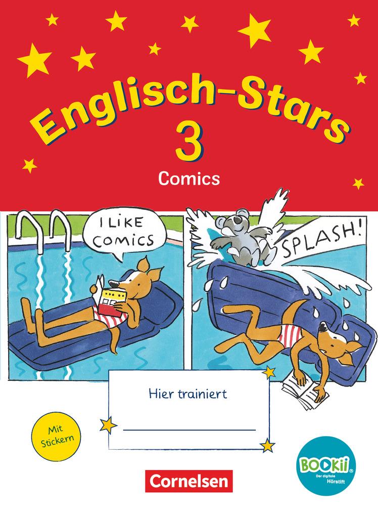 Englisch-Stars - BOOKii-Ausgabe - 3. Schuljahr. Comics. Übungsheft mit Lösungen