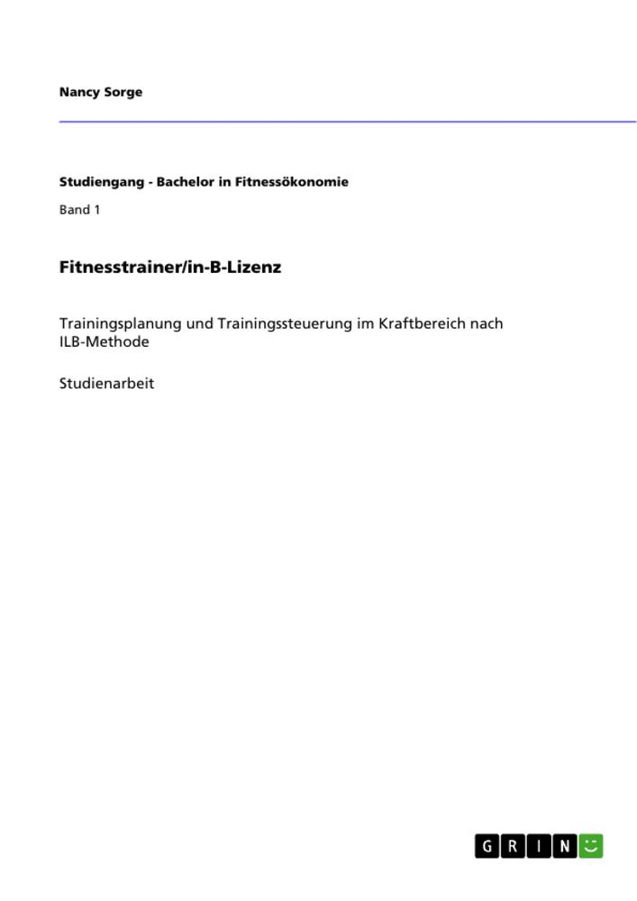 Fitnesstrainer/in-B-Lizenz