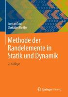 Methode der Randelemente in Statik und Dynamik