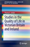 Studies in the Quality of Life in Victorian Britain and Ireland