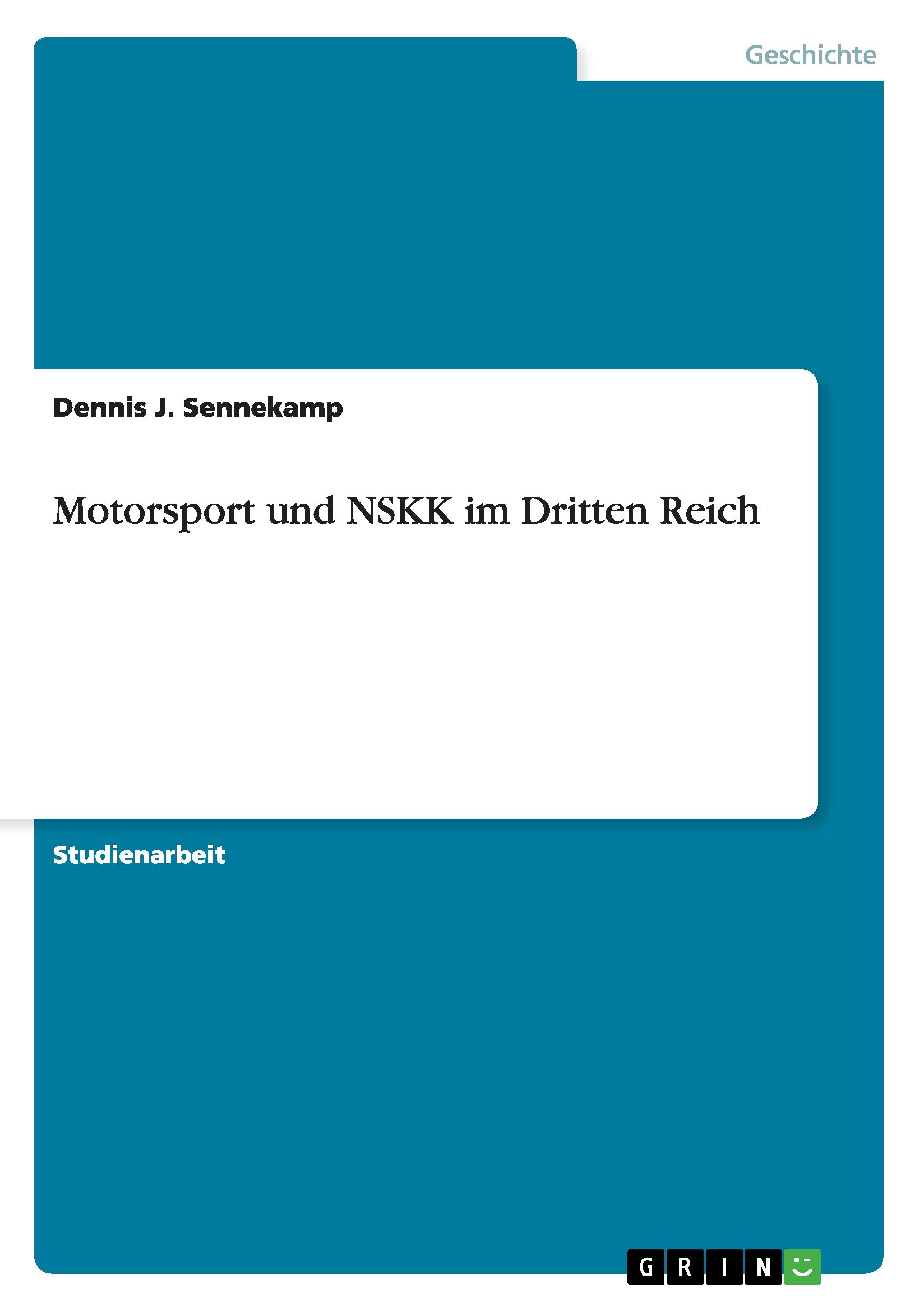 Motorsport und NSKK im Dritten Reich