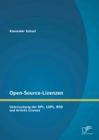 Open-Source-Lizenzen: Untersuchung der GPL, LGPL, BSD und Artistic License