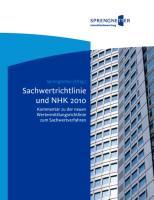 Sachwertrichtlinie und NHK 2010