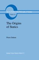 The Origins of Statics