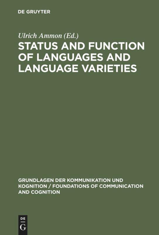 Status and Function of Languages and Language Varieties