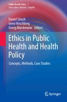 Ethics in Public Health and Health Policy