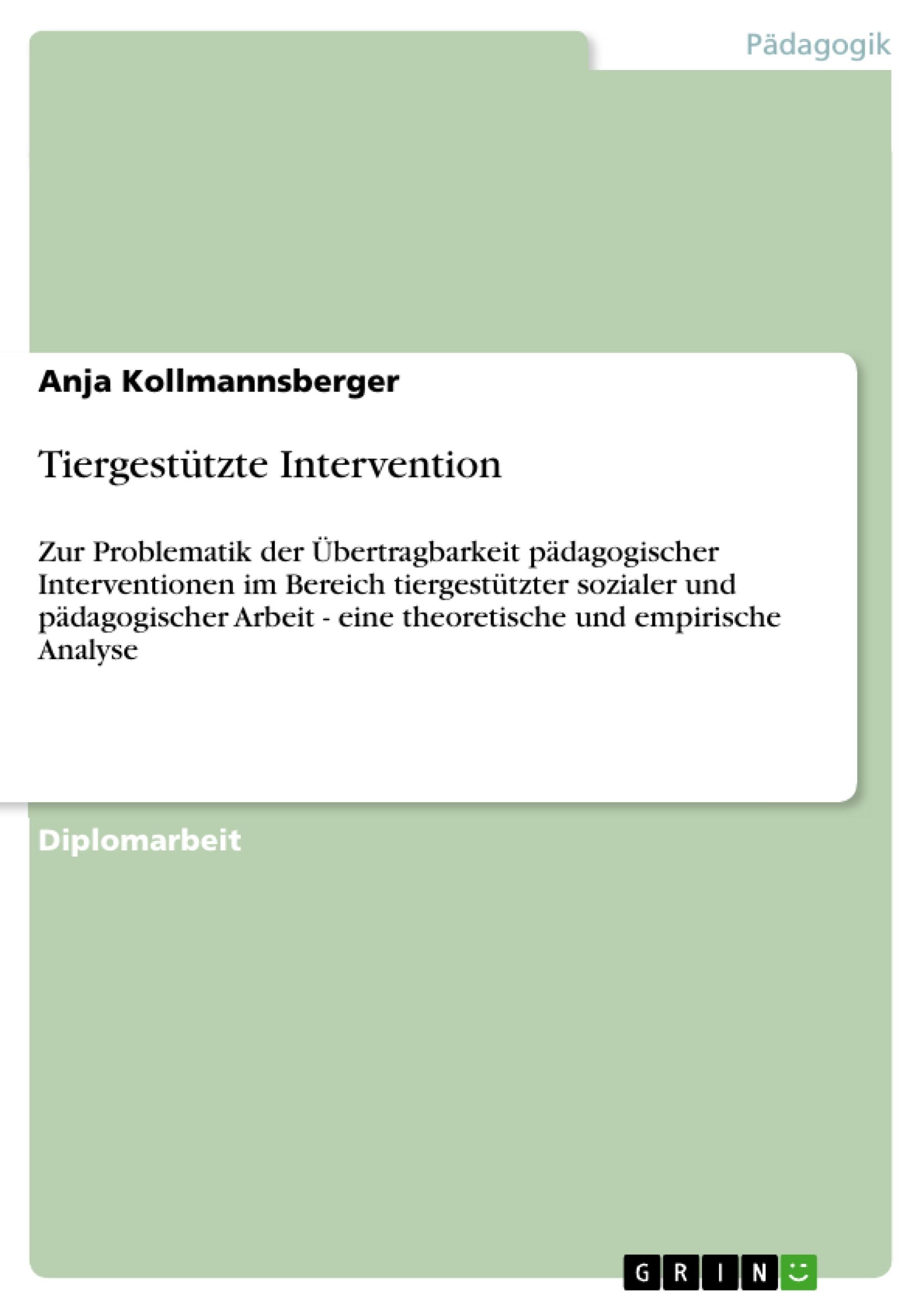 Tiergestützte Intervention