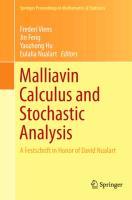 Malliavin Calculus and Stochastic Analysis