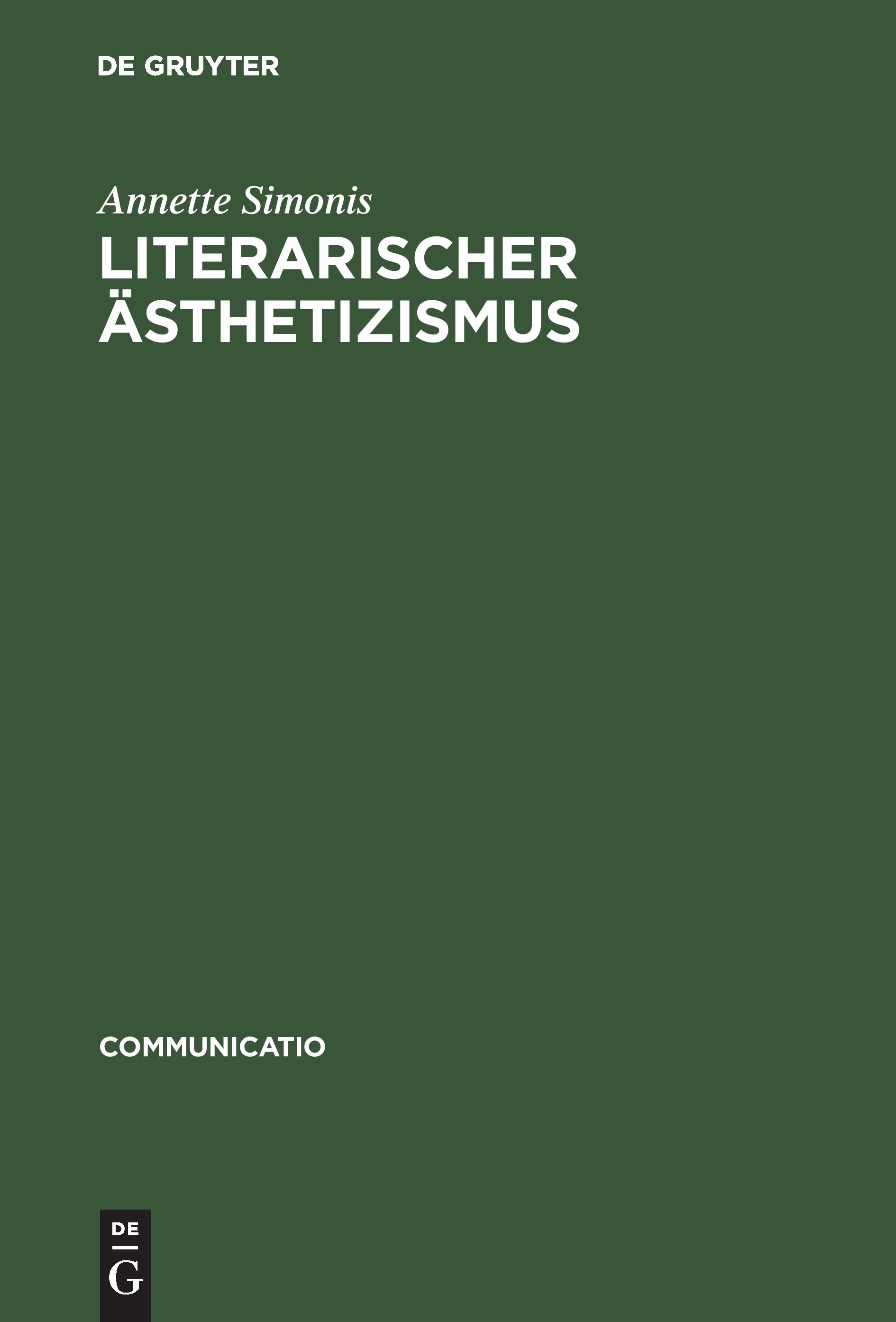 Literarischer Ästhetizismus