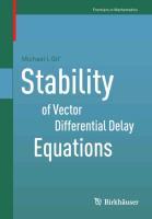 Stability of Vector Differential Delay Equations